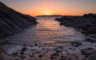 Sunset over the sea